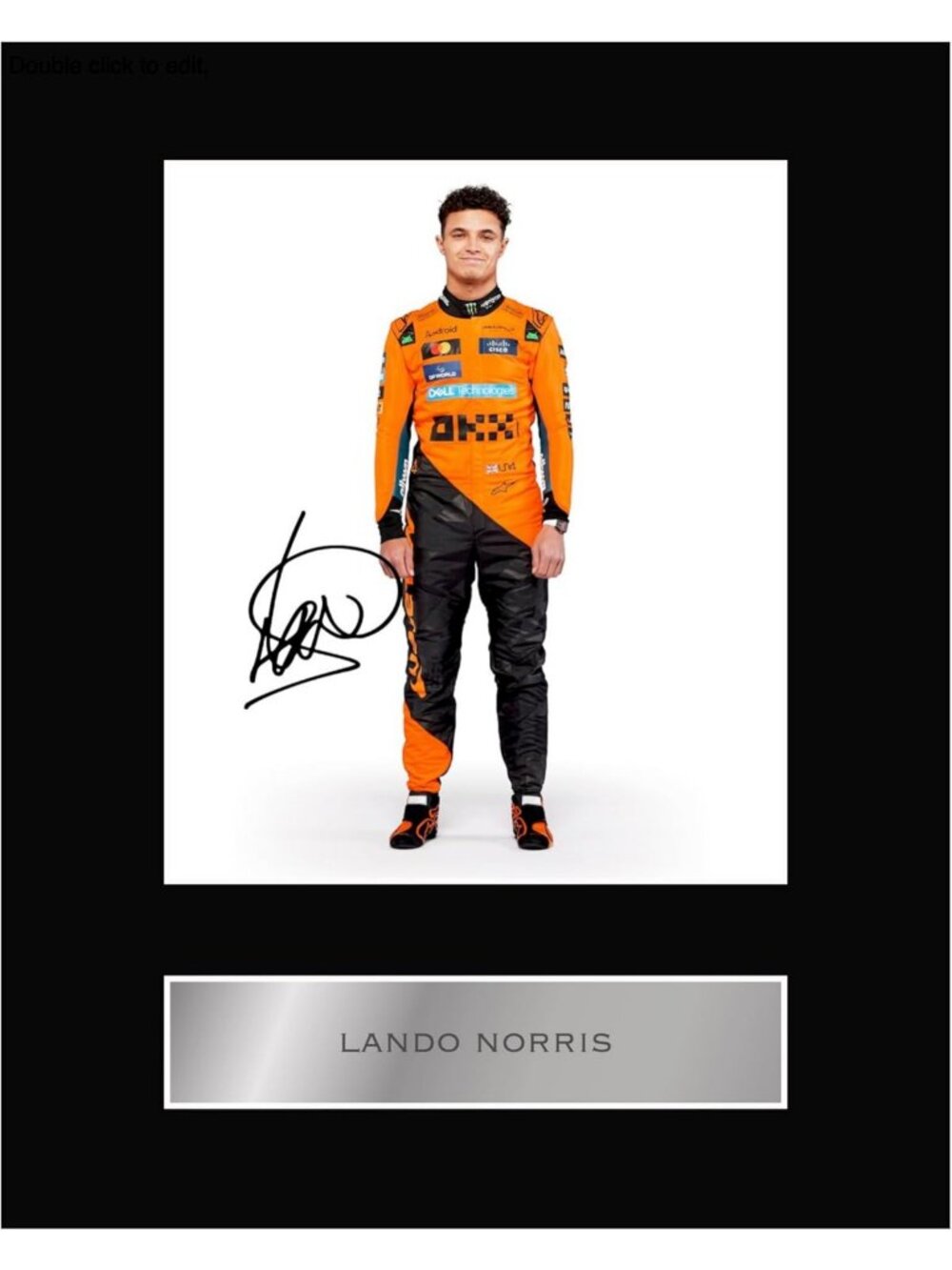 Signed Lando Norris Mounted Photo Display - 10x8 Inch Autographed Picture #01